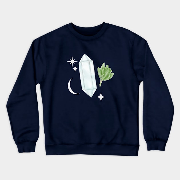 Crystal and Sage Crewneck Sweatshirt by HB Loves Crafts